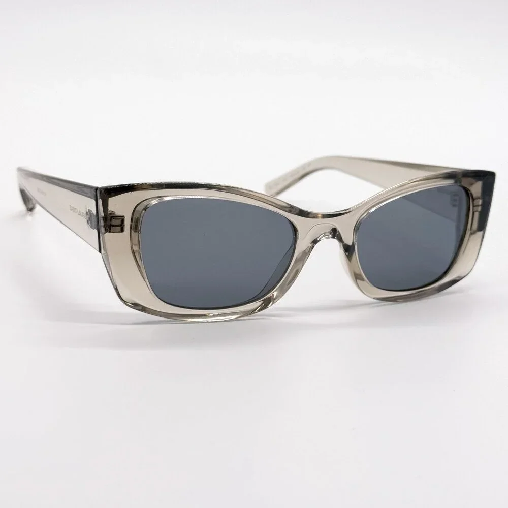 NEW SAINT LAURENT SUNGLASSES SL593 003 BEIGE CAT EYE WOMEN EYEWEAR SL 593 003